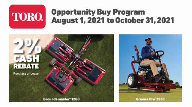 Golfmax/Toro Opp up to Oct 2021 Golfmax/Toro Opp up to Oct 2021